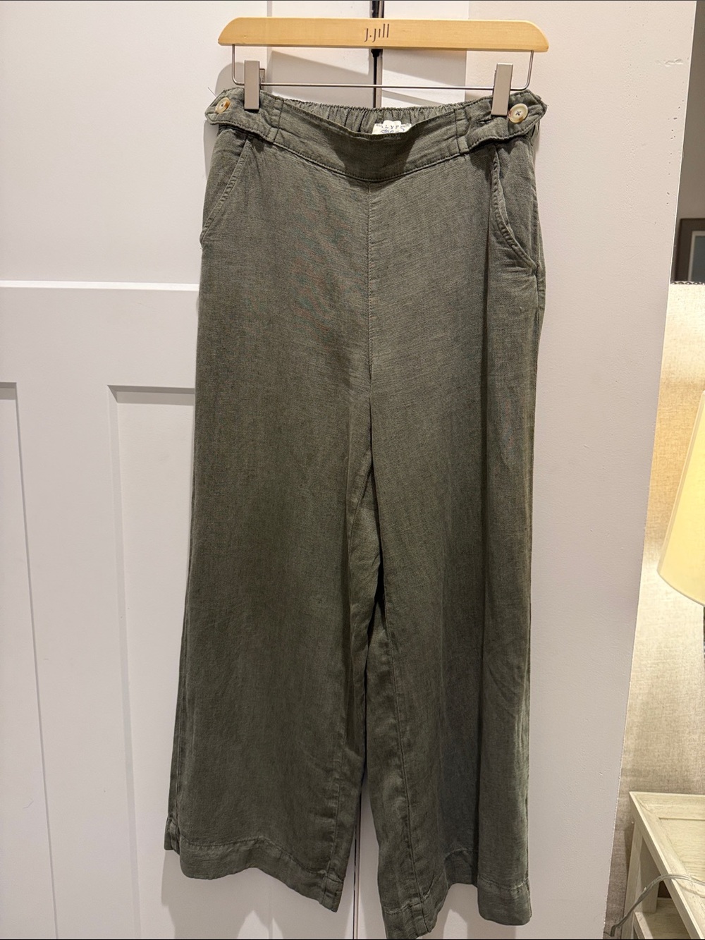 Calypso St. Barth Olive Green Wide Leg Pants